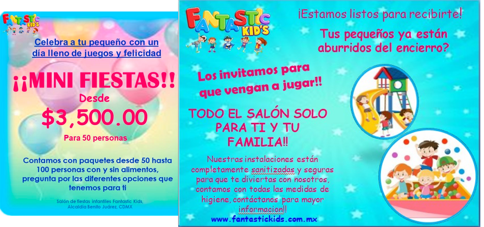 Promoción de Salón de Fiestas Infantiles